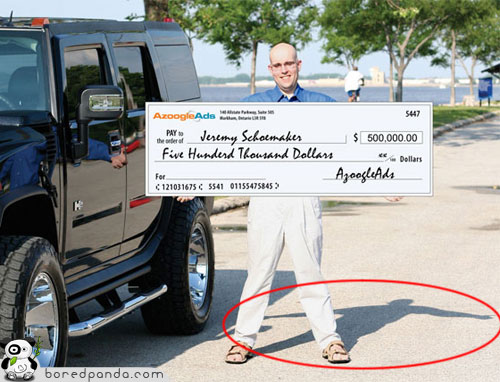 photoshop mistakes azoogle fake check 盘点史上最烂的33个PS失误，你会犯同样的错误吗？